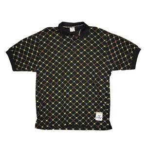 Old Skool Polo Shirt Mens XL Black &‎ Gold Urban Wear Royalty Graphic Print